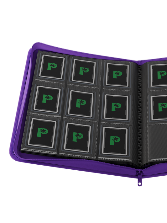 Palms Off Gaming | Collector's Series Top Loader Zip Binder - 9 Pocket - Purple