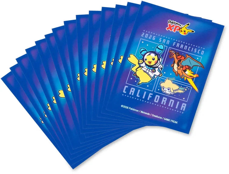 Pokemon Center Exclusive San Fransico World Championships 2026 | Pokemon XP Space Theme 65 Card Sleeves
