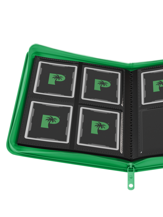 Palms Off Gaming | Collector's Series 4 Pocket Zip Binder - Green