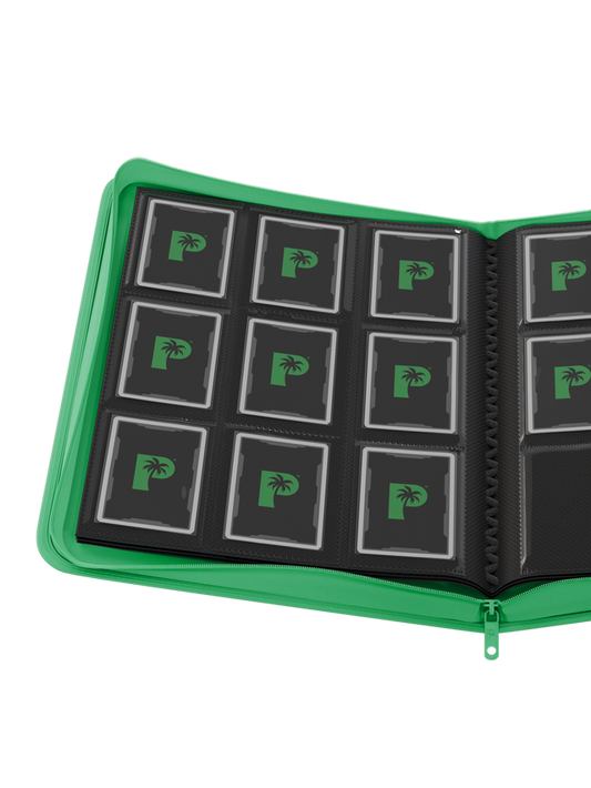 Palms Off Gaming | Collector's Series 9 Pocket Zip Binder - 360 - Green