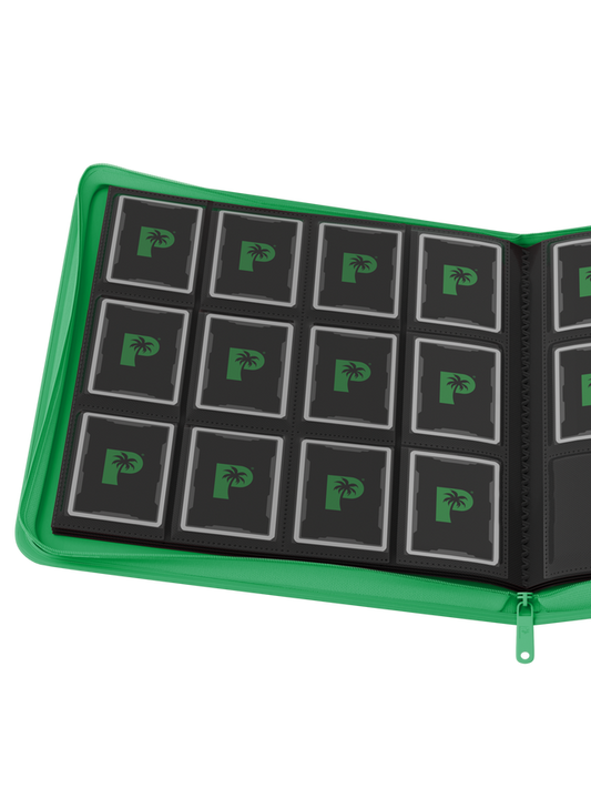 Palms Off Gaming | Collector's Series 12 Pocket Zip Binder - 480 - Green