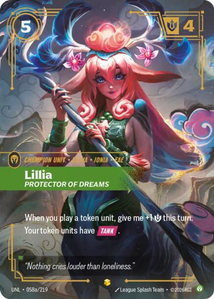 Lillia - Protector of Dreams (Alternate Art) 058A/219 Showcase Unleashed NM/M