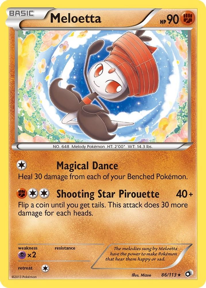 Meloetta (86) 86/113 Rare Legendary Treasures NM/LP