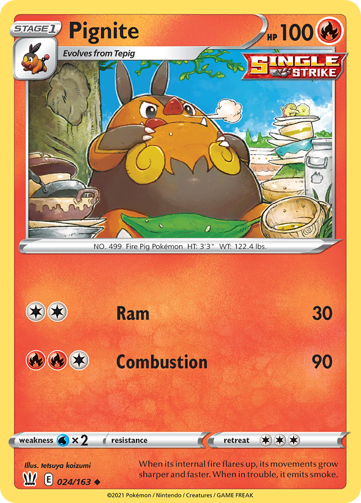 Pignite 024/163 Uncommon Reverse Holo Battle Styles NM/LP