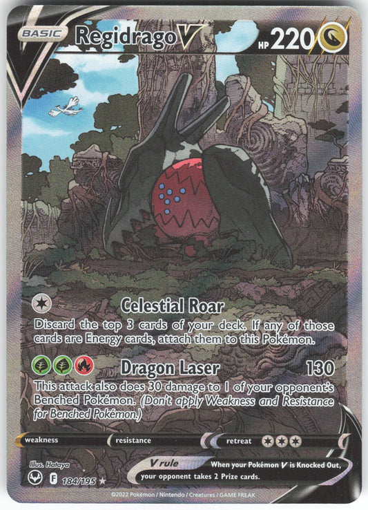 Regidrago V (Alternate Full Art) Ultra Rare SWSH12: Silver Tempest 184/195 NM