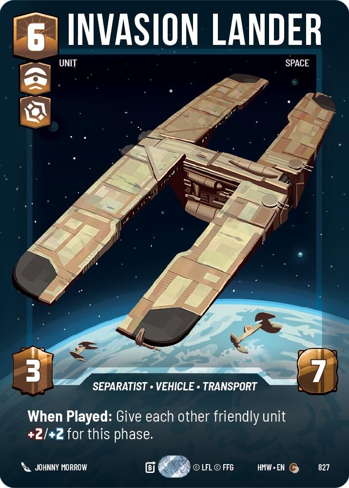 Invasion Lander (Prestige) 827 Common Homeworlds NM/M