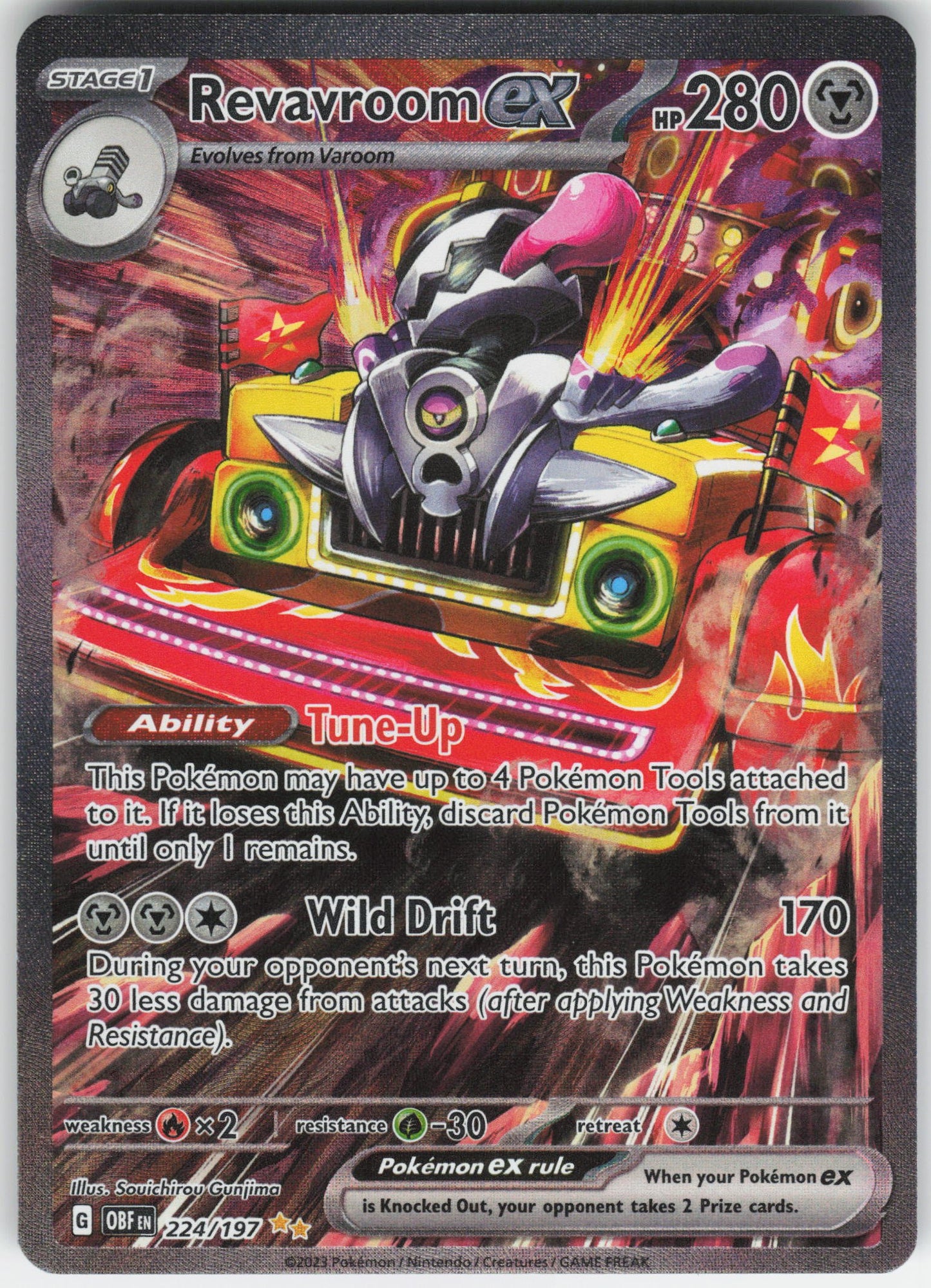 Revavroom ex - Special Illustration Rare SV03: Obsidian Flames 224/197 NM