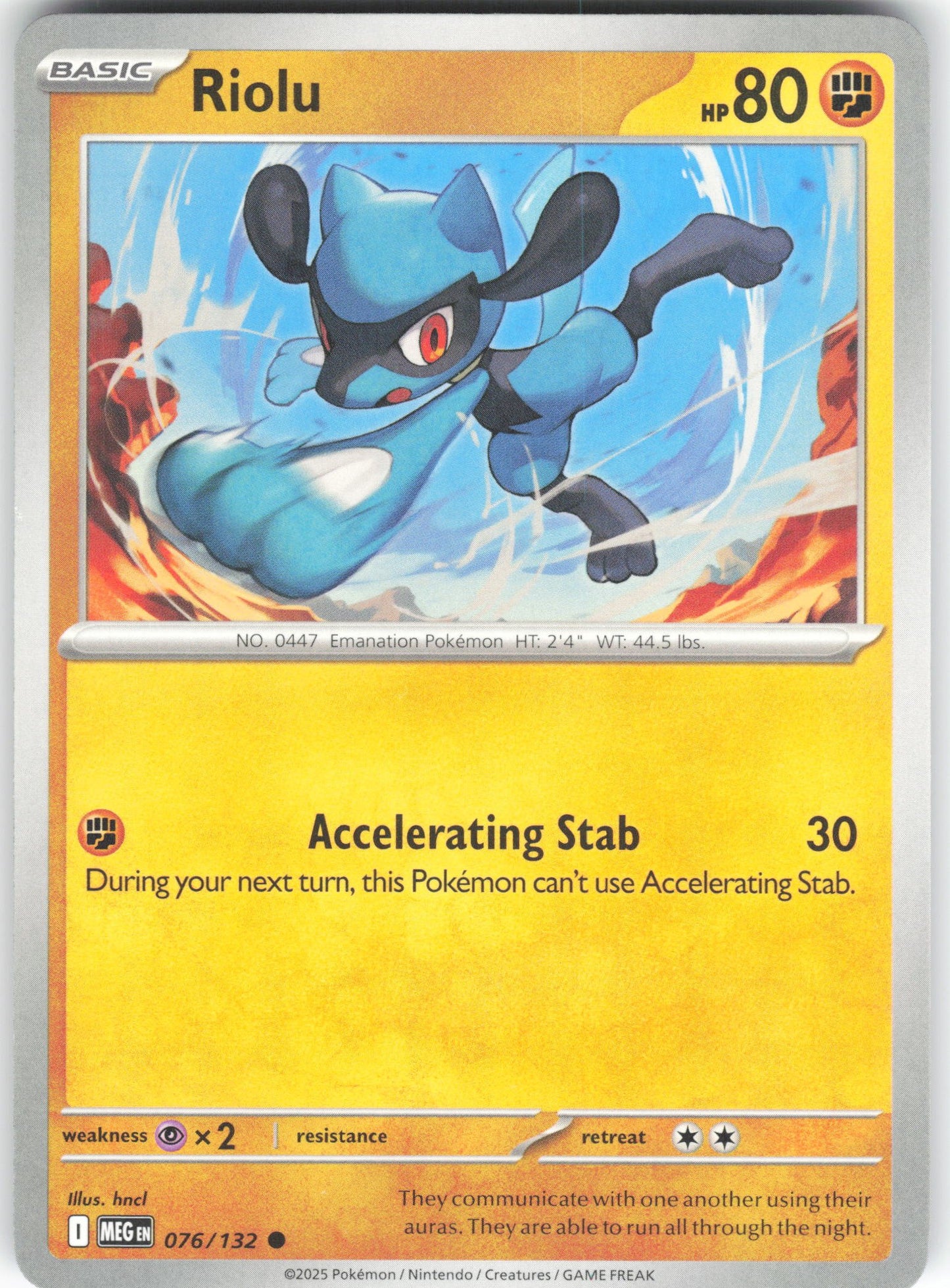 Riolu Common ME01: Mega Evolution 076/132 NM