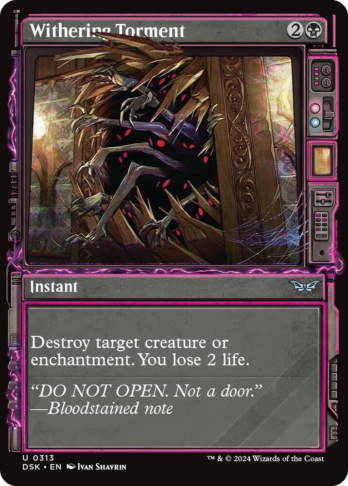Withering Torment (Showcase) 313 Foil Uncommon Duskmourn: House of Horror NM/M