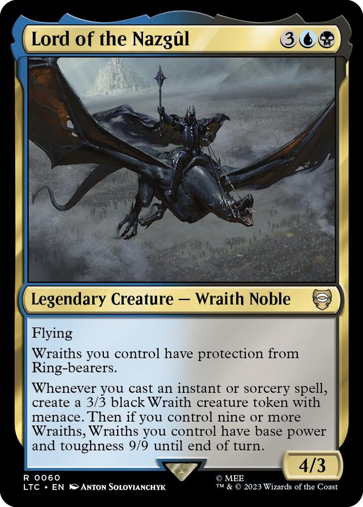 Lord of the Nazgul 60 Commander: The Lord of the Rings: Tales of Middle-earth NM/M