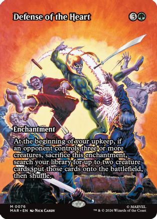 Defense of the Heart (Borderless) 76 Mythic Marvel Universe Eternal-Legal NM/M