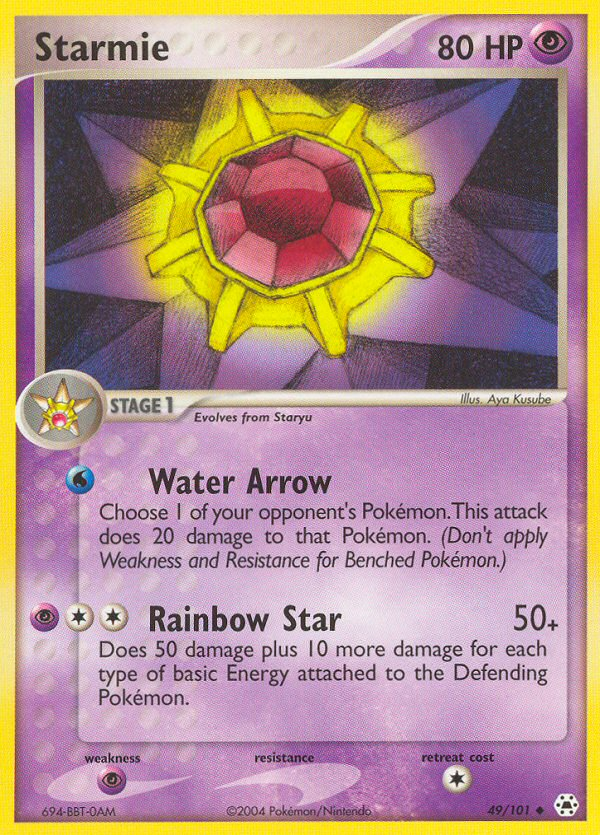 Starmie 49/101 Uncommon Hidden Legends MP