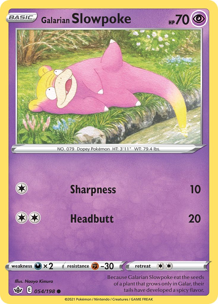 Galarian Slowpoke 054/198 Common Chilling Reign NM/M
