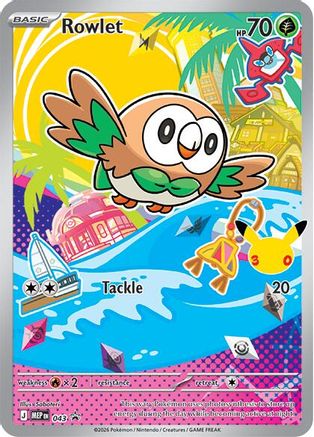 Rowlet 043 Promo ME: Mega Evolution Promo Holo NM/M
