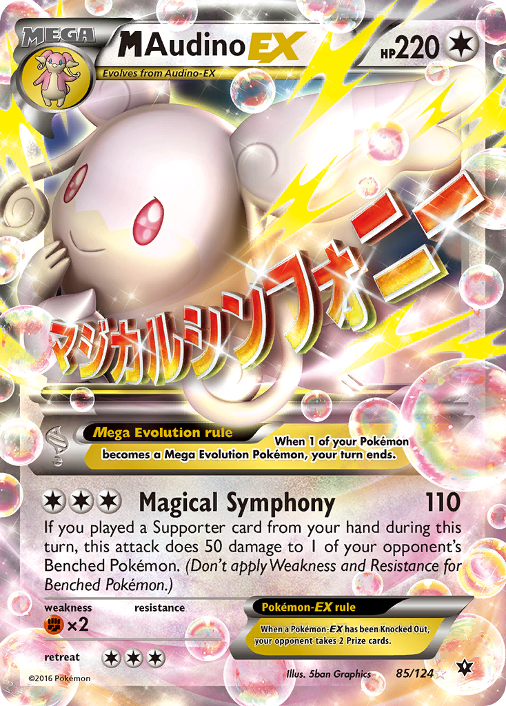 M Audino EX 85/124 EX Rare Fates Collide Holo NM/M