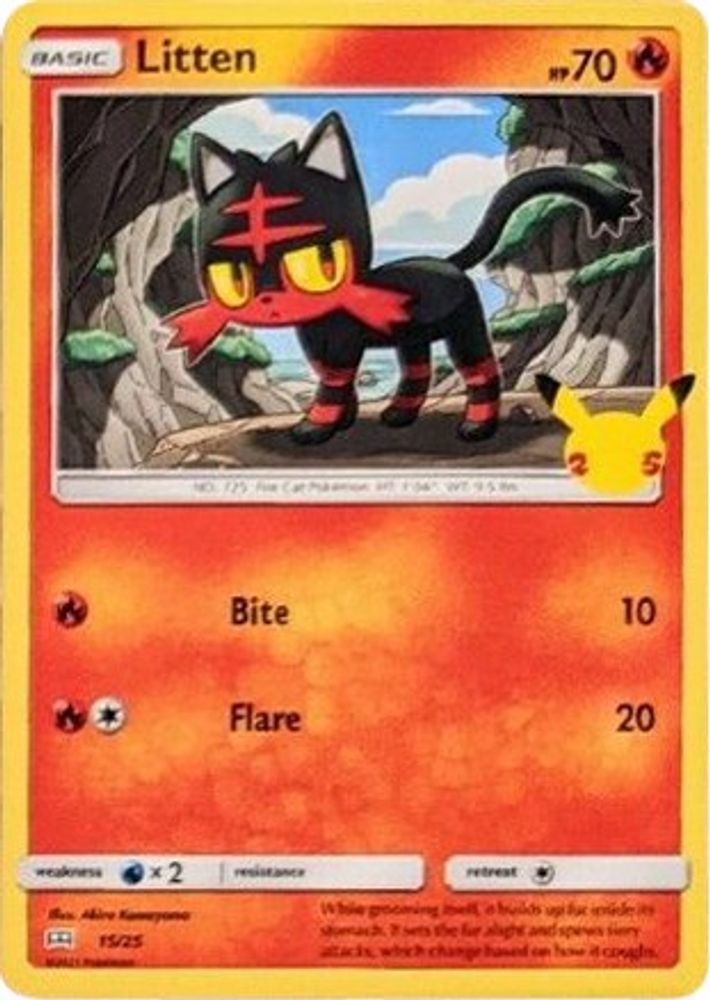 Litten 015/025 Promo Holo McDonald's 25th Anniversary Promos NM/M