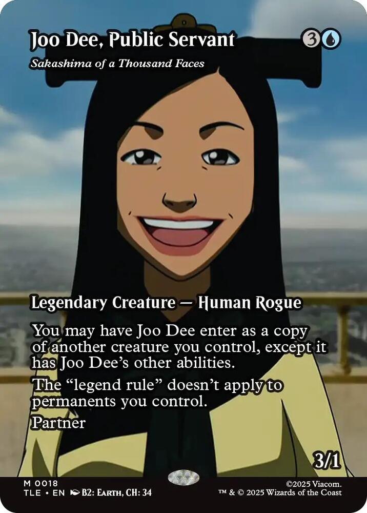 Joo Dee, Public Servant - Sakashima of a Thousand Faces (Borderless 18 Avatar: The Last Airbender: Eternal-Legal NM/M