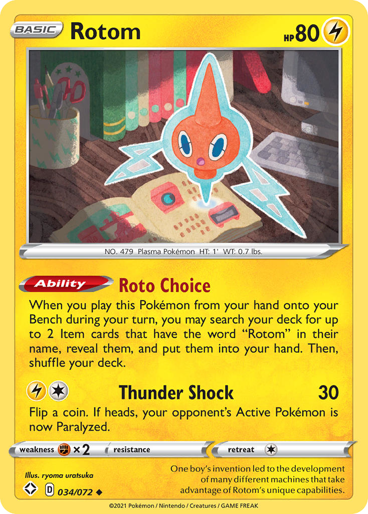 Rotom 034/072 UnCommon Reverse Holo Reverse Holo Shining Fates NM/LP