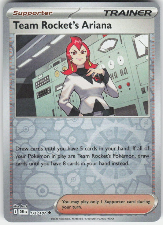 Team Rocket's Ariana - Uncommon SV10: Destined Rivals 171/182 NM Rev Holo (Back)