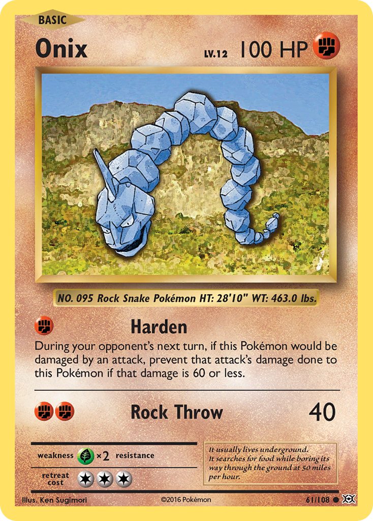 Onix 61/108 Common Reverse Holo Evolutions NM/M