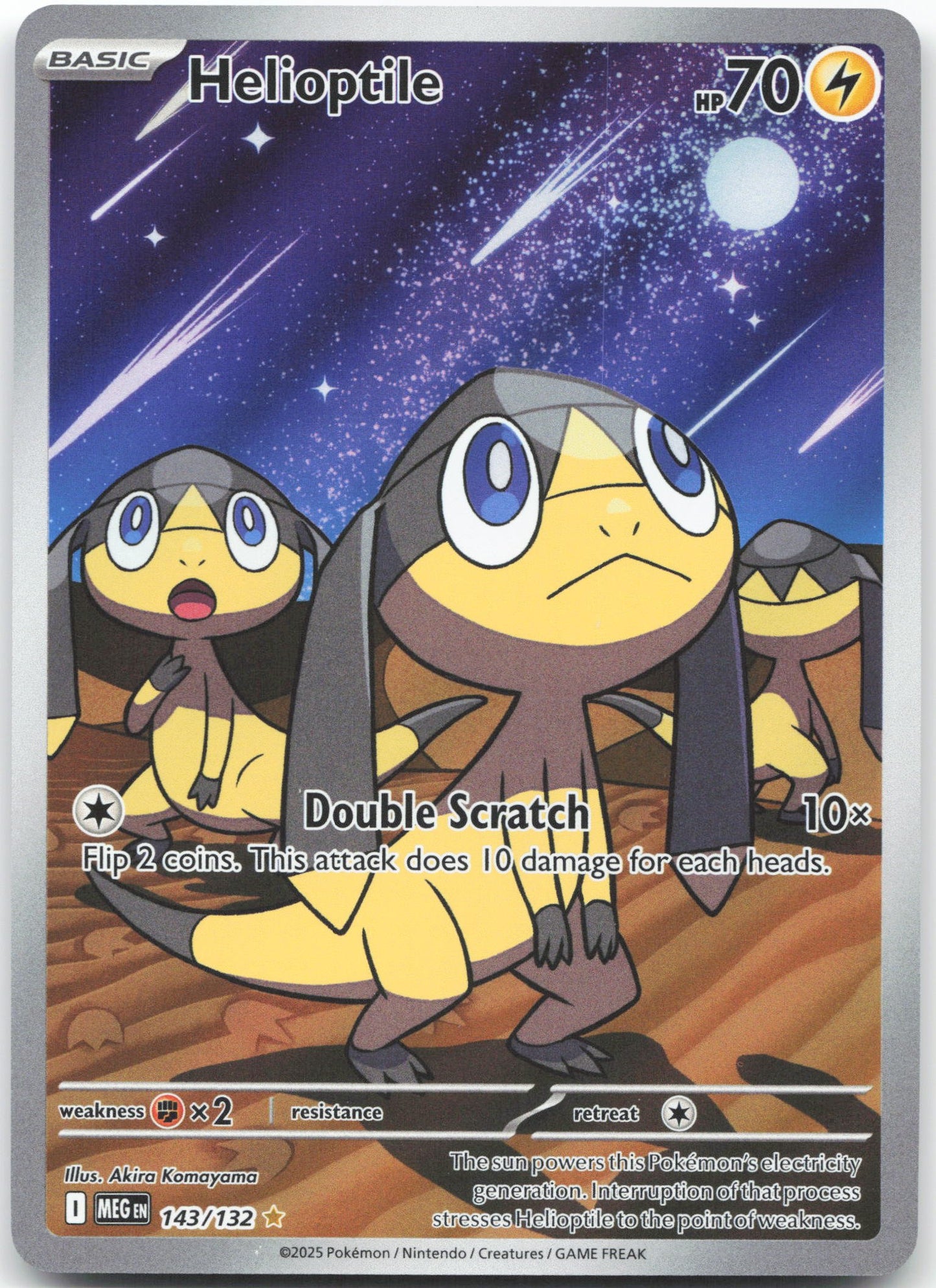 Helioptile - Illustration Rare ME01: Mega Evolution 143/132 NM
