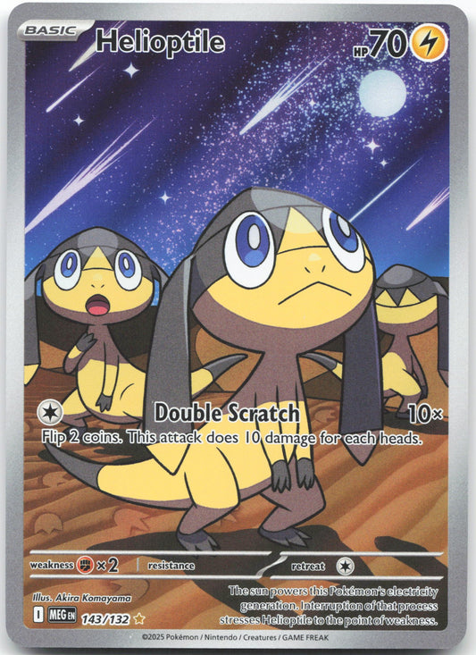 Helioptile - Illustration Rare ME01: Mega Evolution 143/132 NM