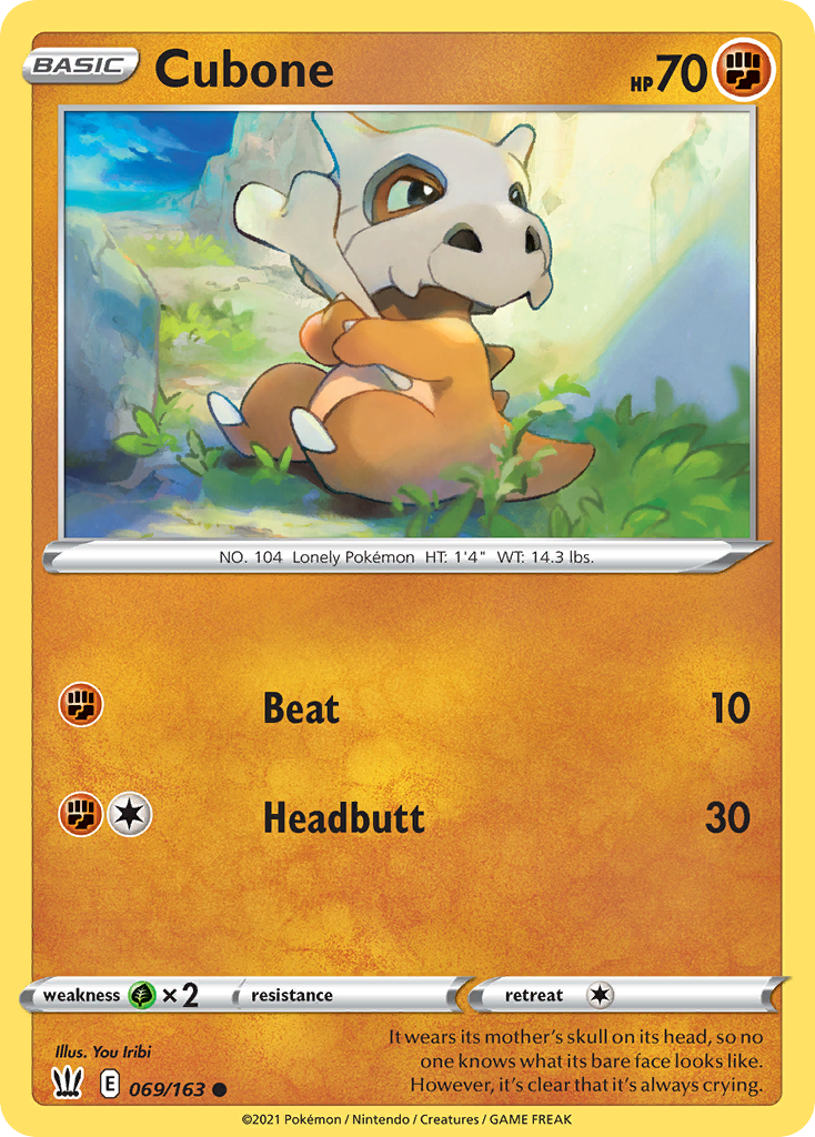 Cubone 069/163 Common Battle Styles NM/M