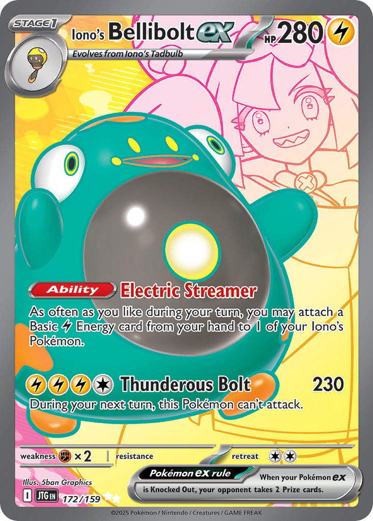 Iono's Bellibolt ex 172/159 Ultra Rare Journey Together NM/M