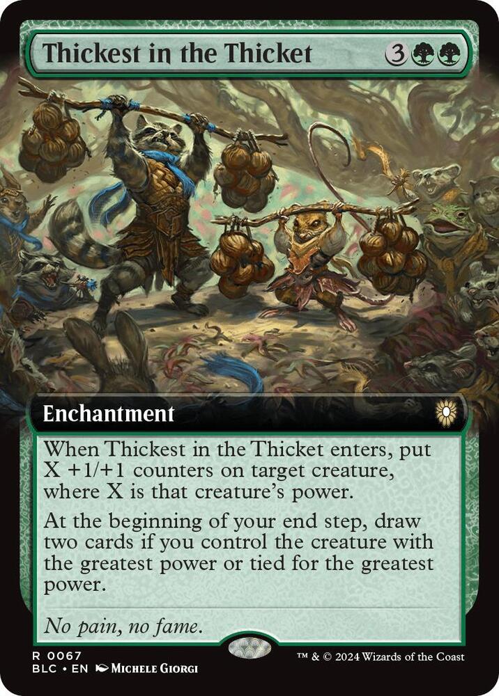Thickest in the Thicket (Extended Art) 67 Rare Commander: Bloomburrow NM/M