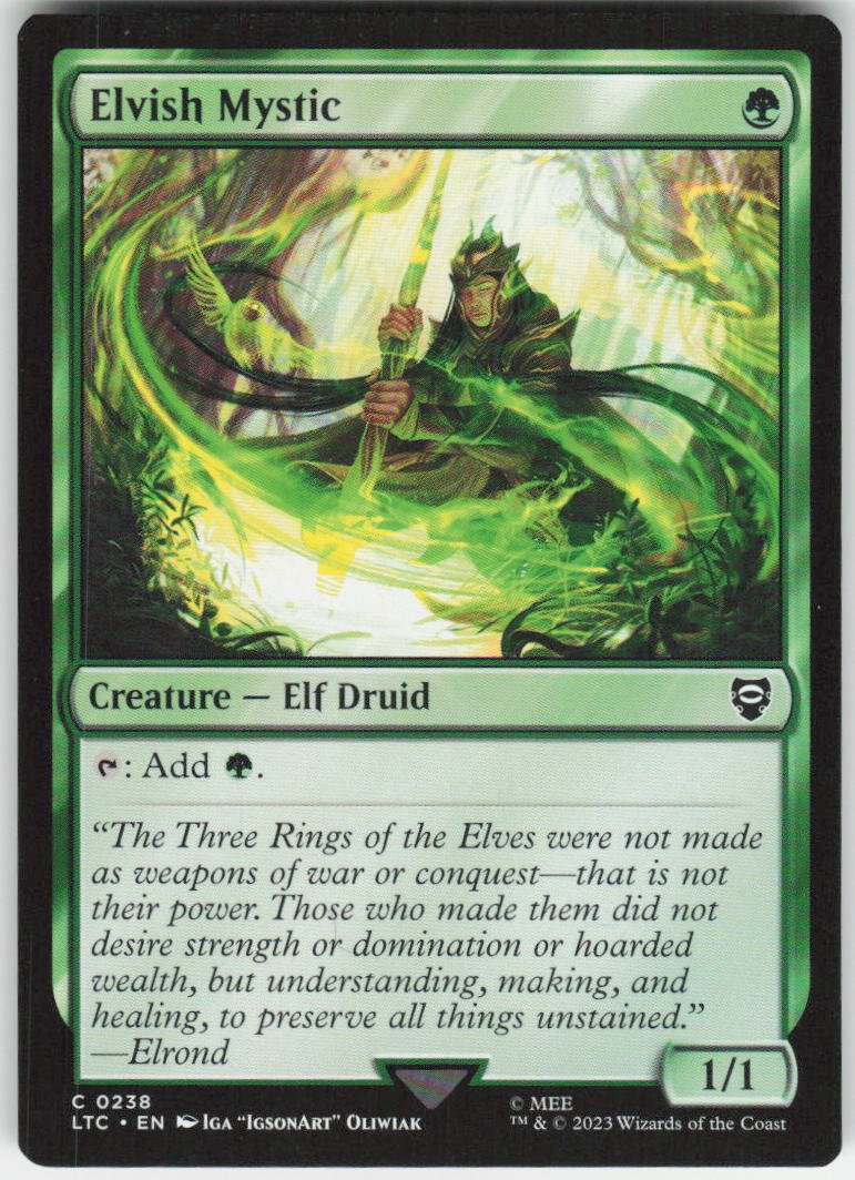 Elvish Mystic C Commander: The Lord of the Rings: Tales of Middle-earth 238 NM