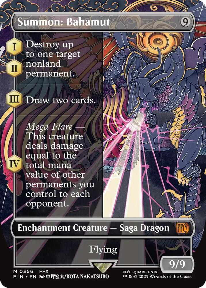 Summon: Bahamut (Borderless) 356 Mythic FINAL FANTASY NM/M