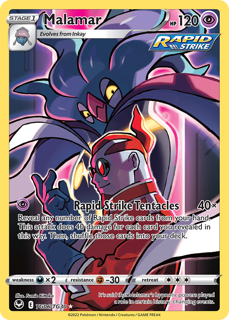 Malamar TG06/TG30 Trainer Gallery Rare Silver Tempest Trainer Gallery Holo NM/M