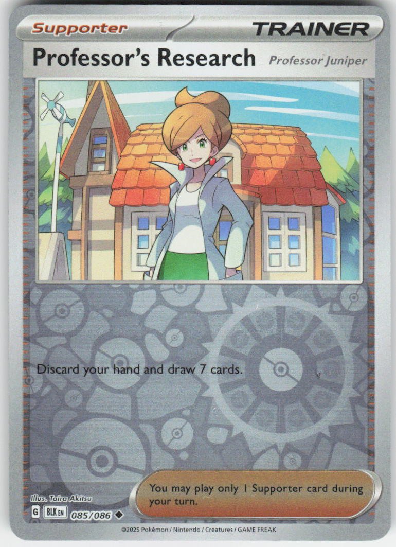 Professor's Research Uncommon SV: Black Bolt 085/086 NM Rev Holo