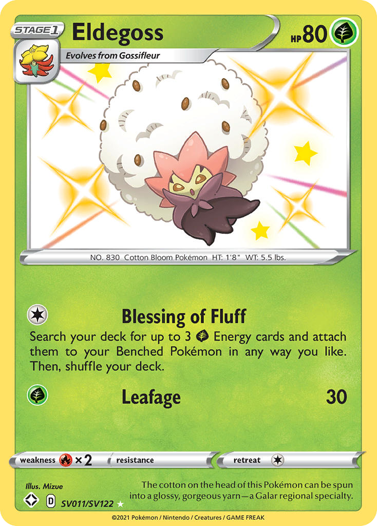 Eldegoss SV011/SV122 Shiny Rare Shining Fates Shiny Vault NM/M