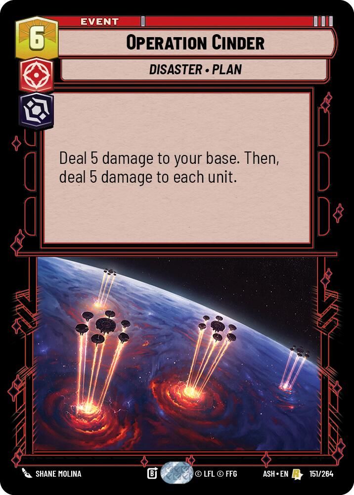 Operation Cinder 151/264 Rare Ashes of the Empire NM/M