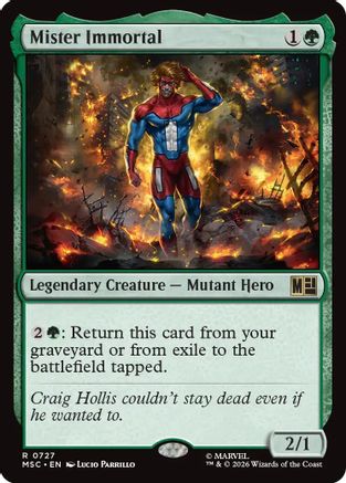 Mister Immortal 727 Foil Rare Commander: Marvel Super Heroes NM/M