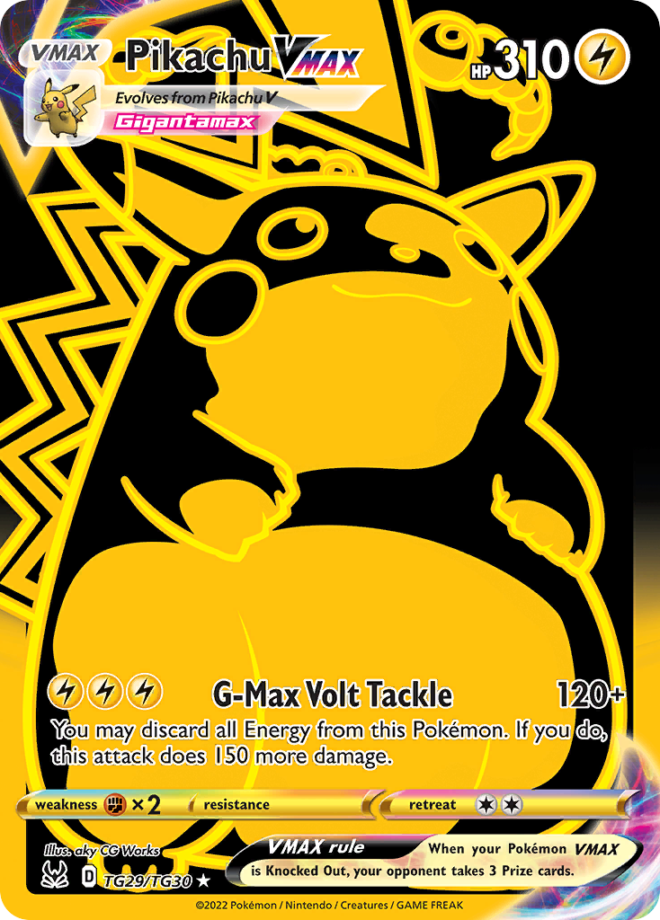 Pikachu VMAX TG29/TG30 Secret Rare Lost Origin Trainer Gallery NM/M