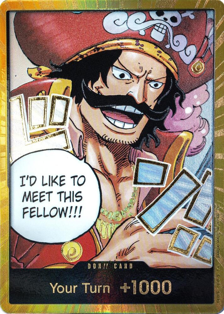 DON!! Card (Gol.D.Roger) (Gold) DON!! Carrying On His Will NM/M