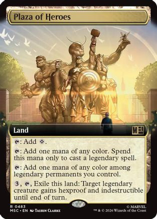 Plaza of Heroes (Extended Art) 483 Rare Commander: Marvel Super Heroes NM/M
