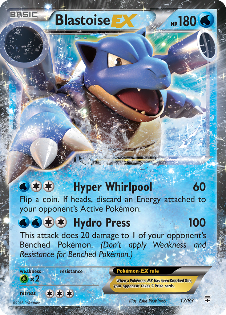 Blastoise EX 17/83 EX Rare Generations Holo NM/M