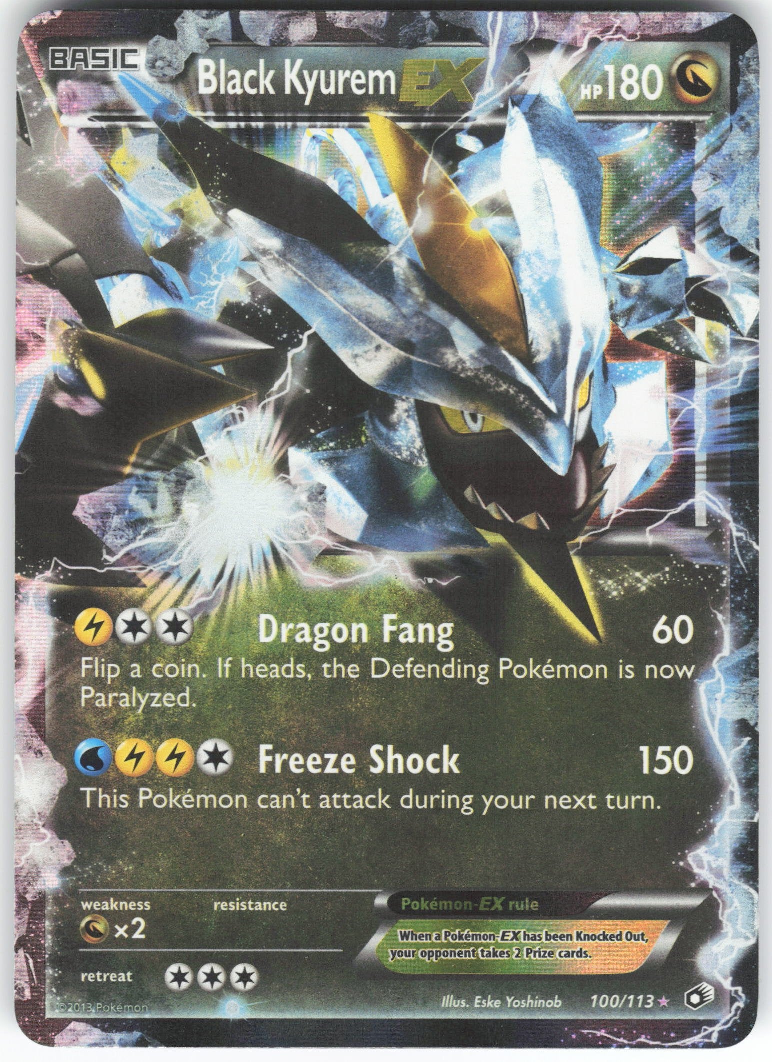 Black Kyurem EX Ultra Rare Legendary Treasures 100/113 LP