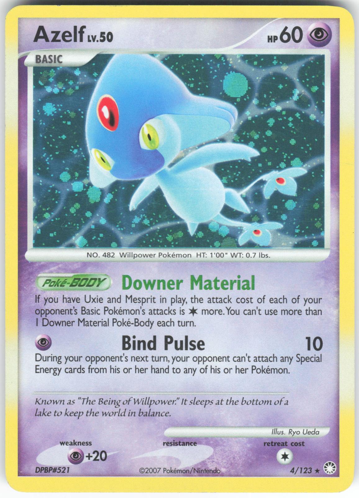 Azelf 4/123 Rare Mysterious Treasures Holo LP