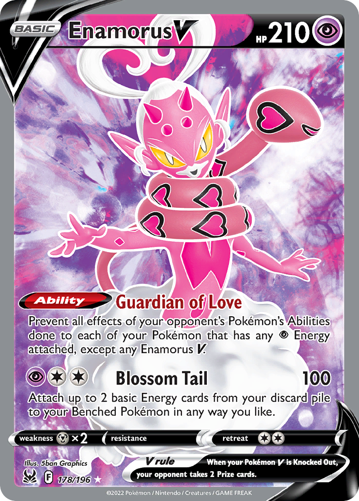 Enamorus V 178/196 Ultra Rare Lost Origin NM/M