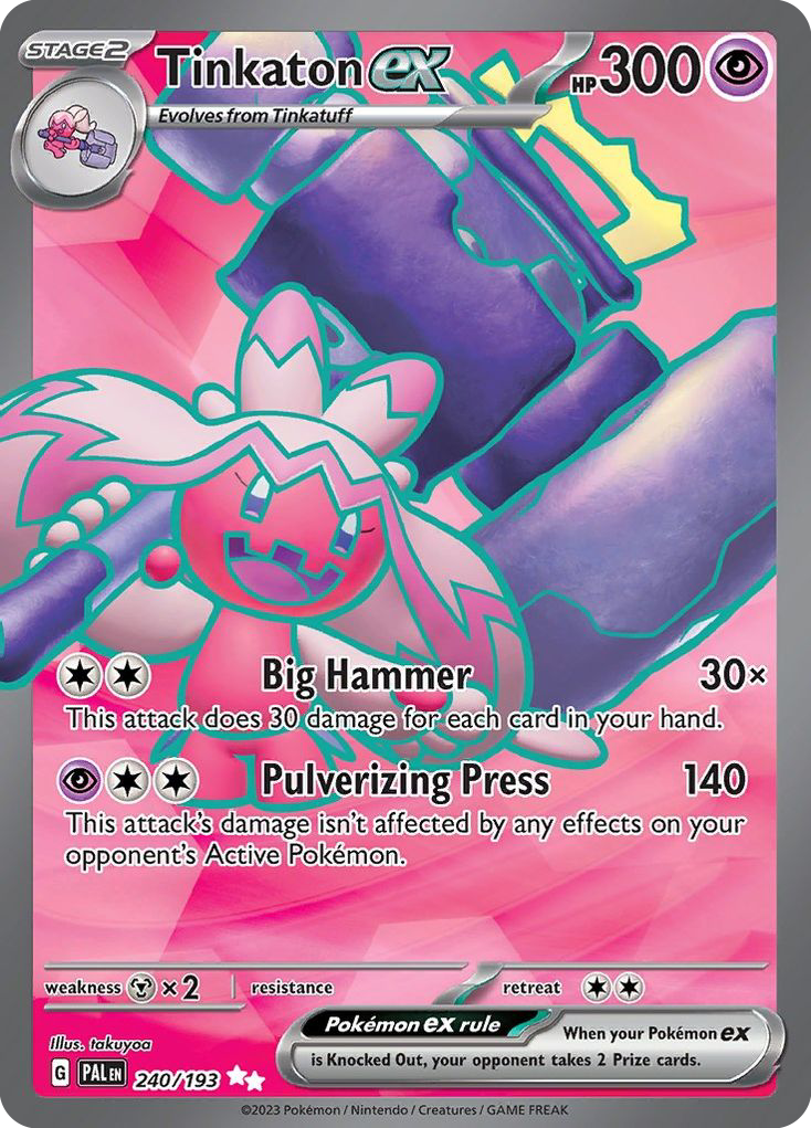 Tinkaton ex 240/193 Ultra Rare Paldea Evolved NM/M