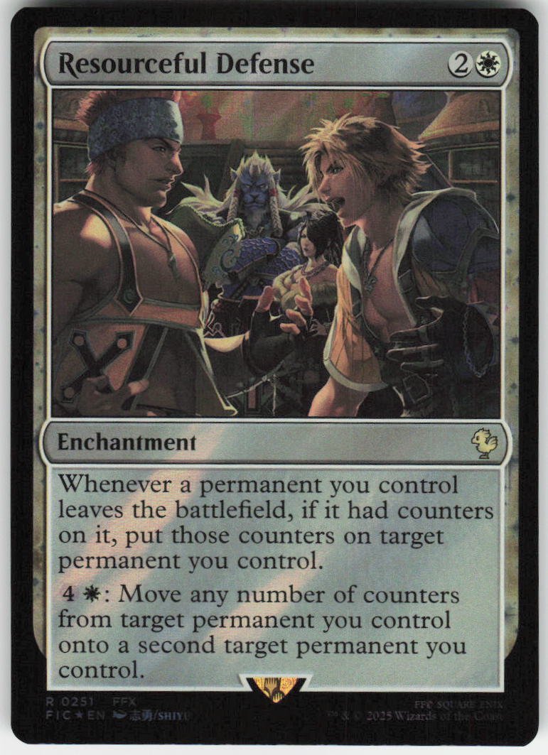 Resourceful Defense (Surge Foil) R Commander: FINAL FANTASY 251 NM