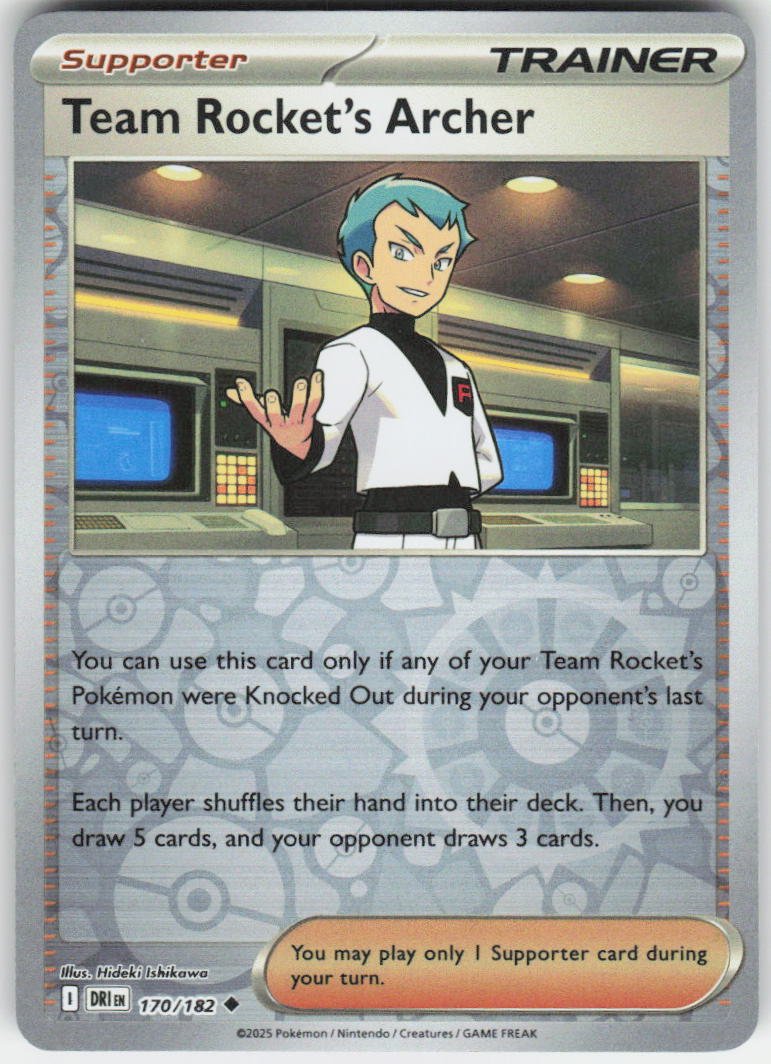 Team Rocket's Archer - Uncommon SV10: Destined Rivals 170/182 NM Rev Holo (Back)