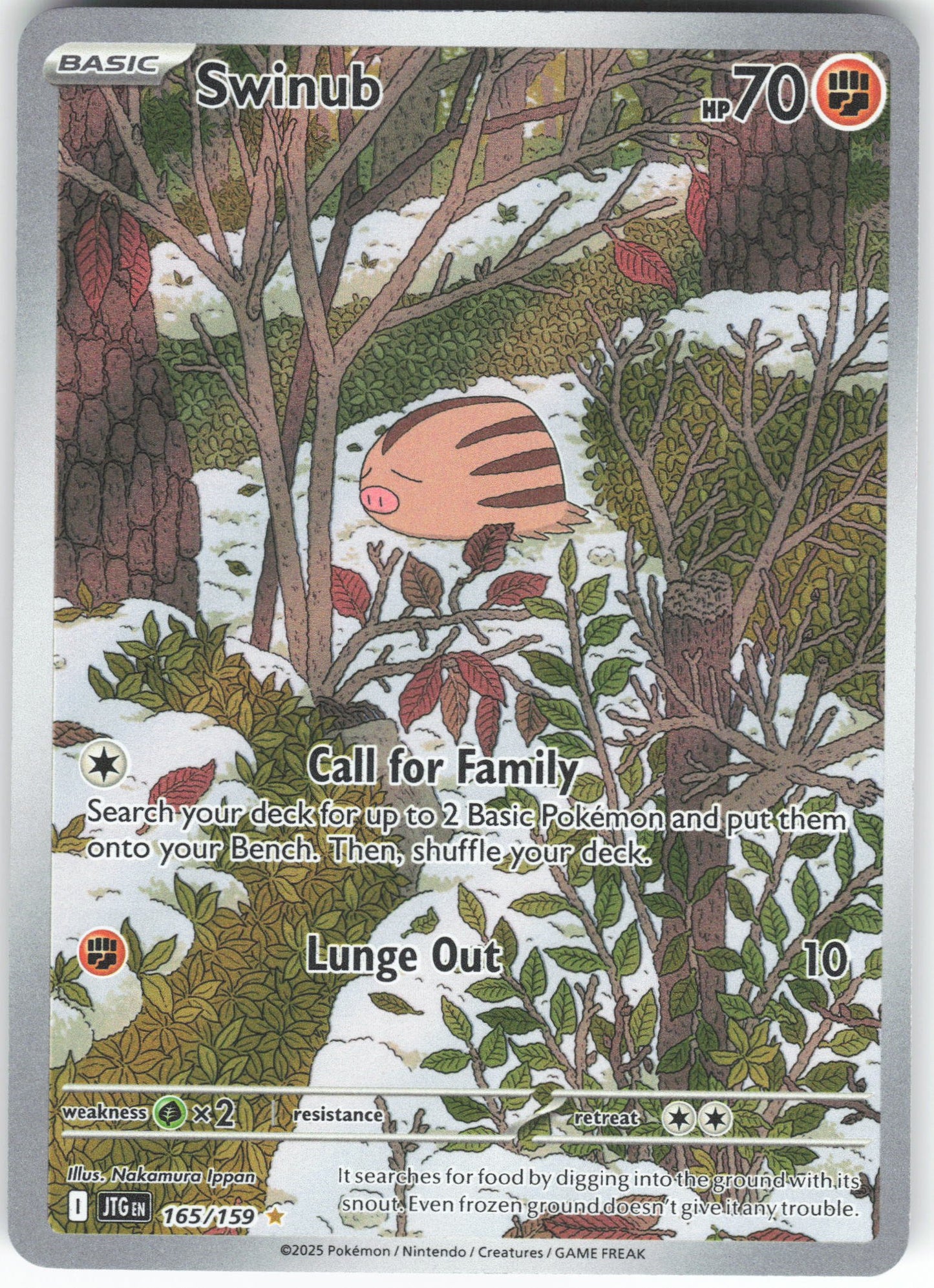 Swinub Illustration Rare SV09: Journey Together 165/159 NM
