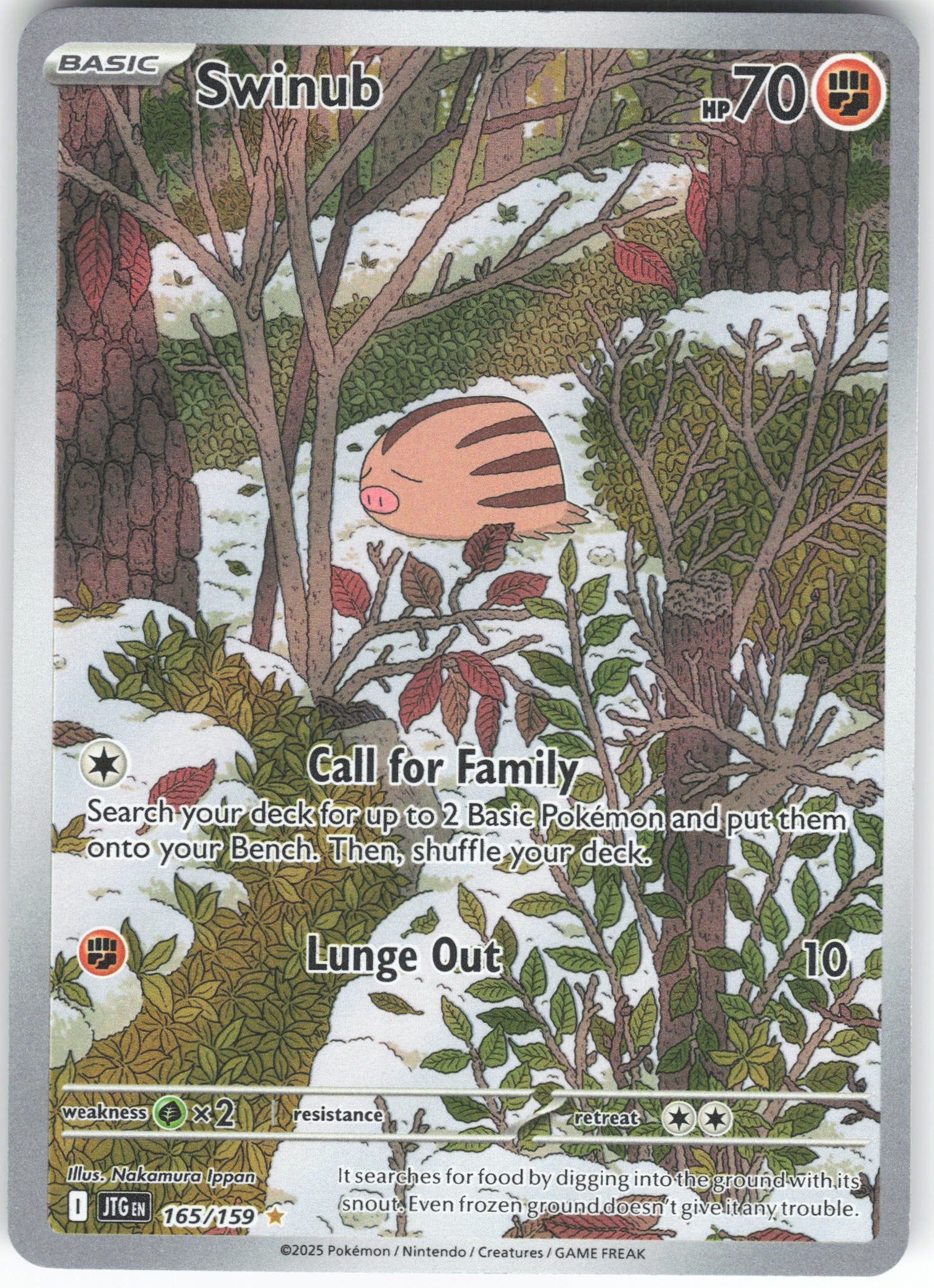 Swinub Illustration Rare SV09: Journey Together 165/159 NM