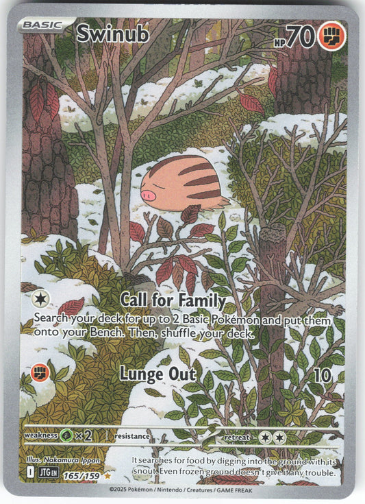 Swinub Illustration Rare SV09: Journey Together 165/159 NM