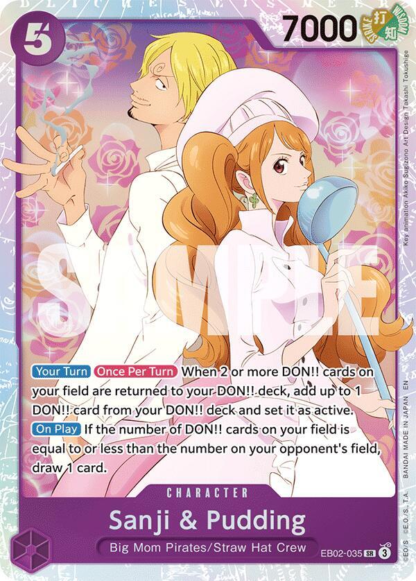 Sanji & Pudding EB02-035 Super Rare Extra Booster: Anime 25th Collection NM/M